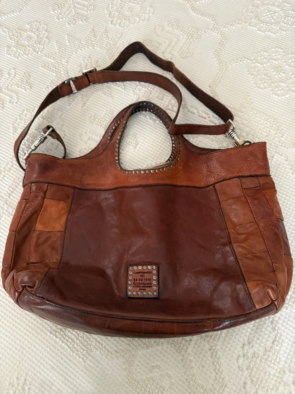 Campomaggi Shopping bag/Tote in cognac leather Edera style - Picture 8 of 10